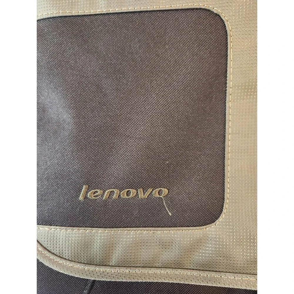 Lenovo Laptop Messenger Bag Black Olive Green Shoulder Strap‎ Briefcase 17x12x3